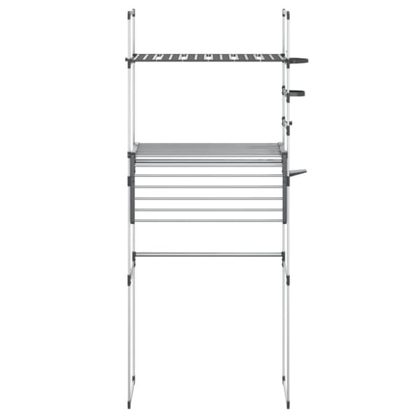 Hylla för tvättmaskin 77x52x192 cm aluminium - Tvättmaskinsskåp - Badrumsskåp - Home & Living