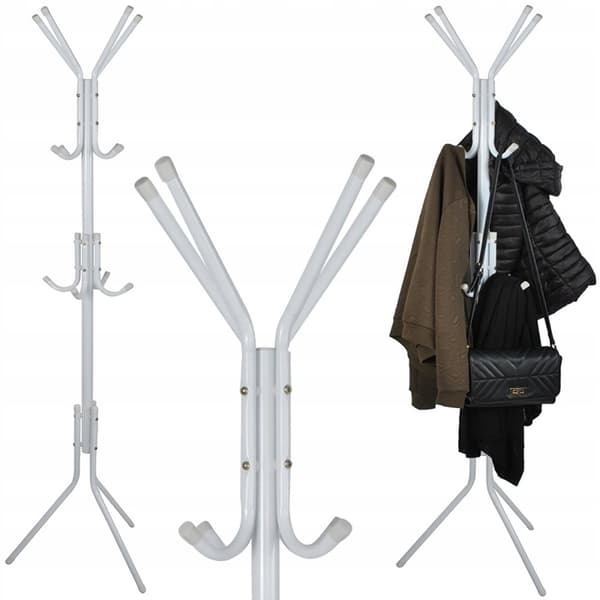 Stående klädhängare 170 cm - Vit