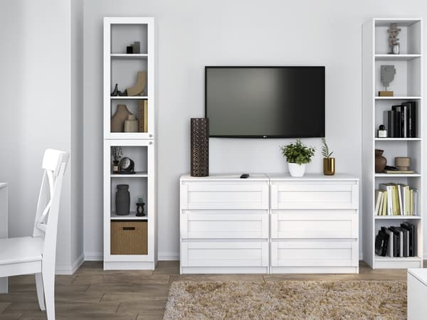 PAFOS W40/2S vitrineskab HVID