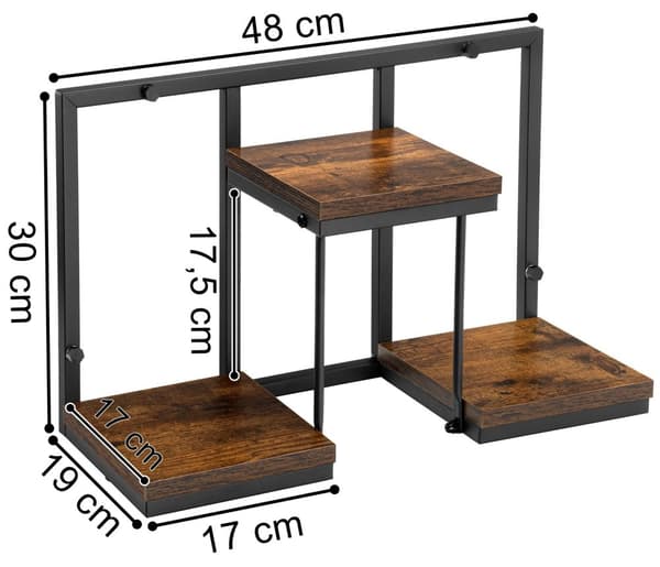 JOSE RUSTIC sort loft blomsterstand, lagret eg