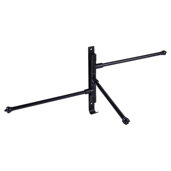 Sort roterende håndklædeholder i aluminium, 30 cm