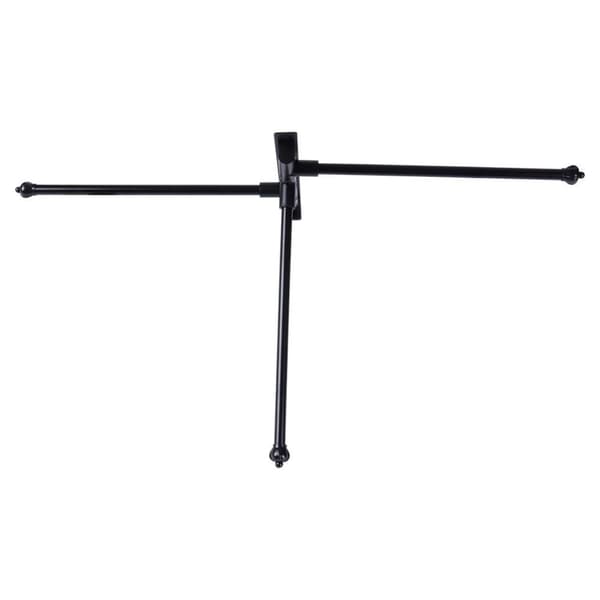 Sort roterende håndklædeholder i aluminium, 30 cm
