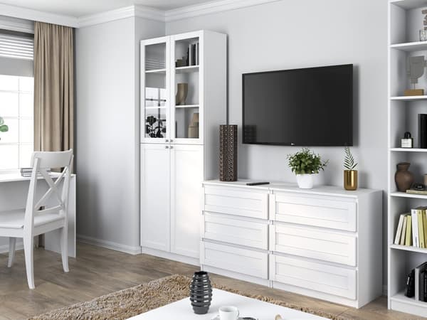 Vitriinikaappi PAFOS W80/2SH WHITE
