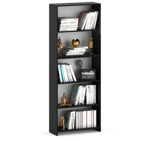Kontor reol Sort 70 CM 5 hylder Binders Legetøj Loft