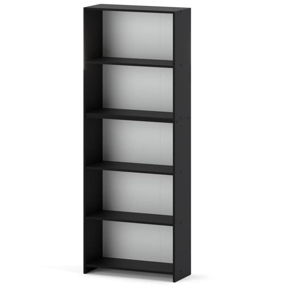 Kontor reol Sort 70 CM 5 hylder Binders Legetøj Loft