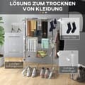 Miniatyrbild 5 av 9: Mobila klädställning, 80-142x55x152 cm, Vit
