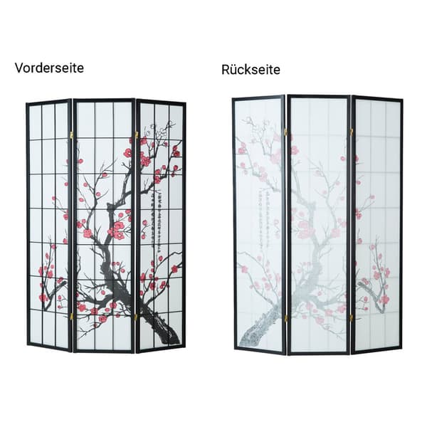 Rumdelare, 179x132x2.0 cm, Sort