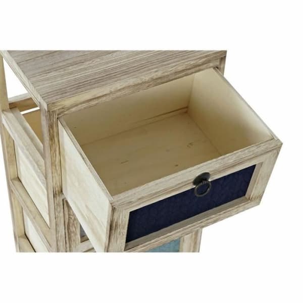 DKD Heminredning Lådenhet Polyester Flerfärgad Paulownia Wood Modern (32 x 25 x 61,5 cm) - 8424001861460