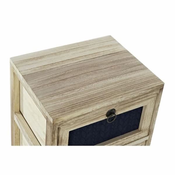 DKD Heminredning Lådenhet Polyester Flerfärgad Paulownia Wood Modern (32 x 25 x 61,5 cm) - 8424001861460