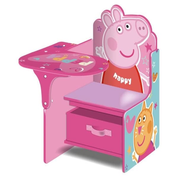 Kontorsstol - PEPPA PIG - Rosa - För barn - Med förvaringslåda