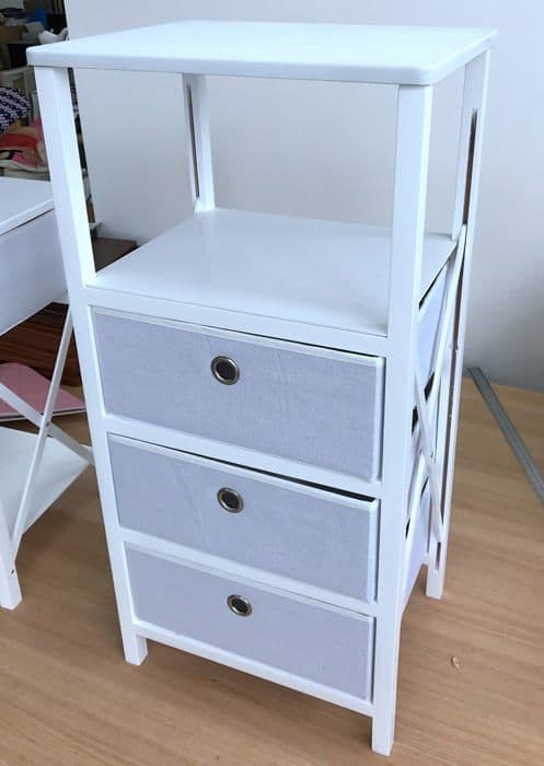 Liten förvaringsenhet Garderobssats - 8050080552 - Aux. 3 CAJ. Accent grått tyg