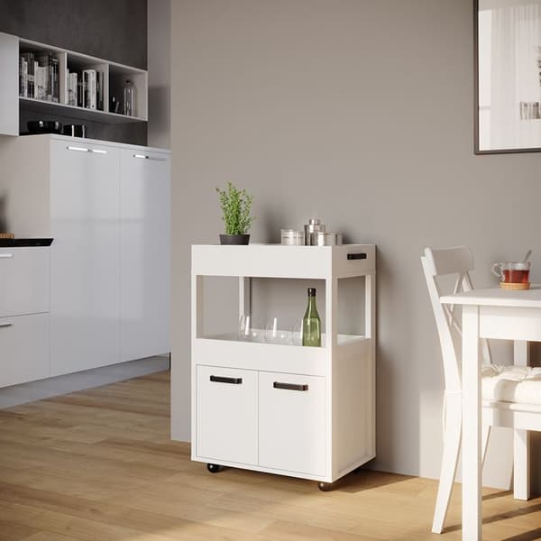 Rollcontainer Simon, 60x88.7cm, Vit, Vit, Vicco