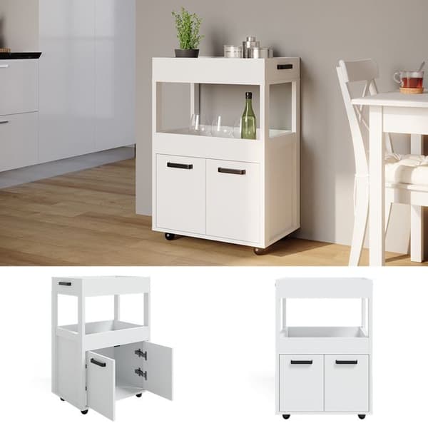 Rollcontainer Simon, 60x88.7cm, Vit, Vit, Vicco