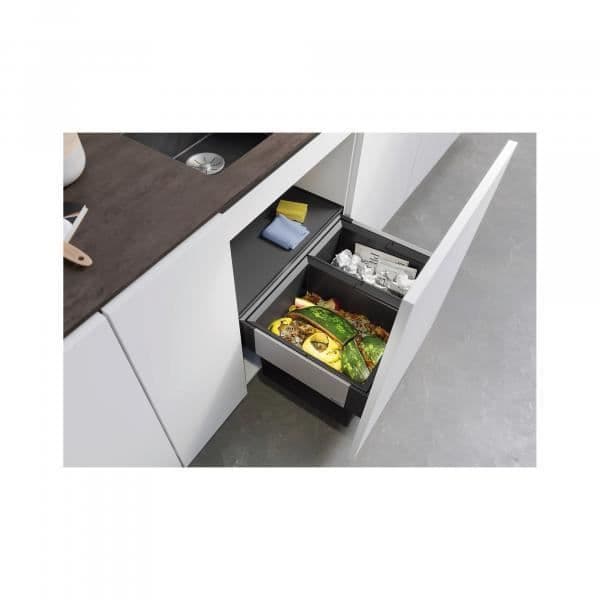 Blanco Select II 60/2 Abfallsammler, 1 x 30 L och 1 x 19 L Eimer, grå (526203)