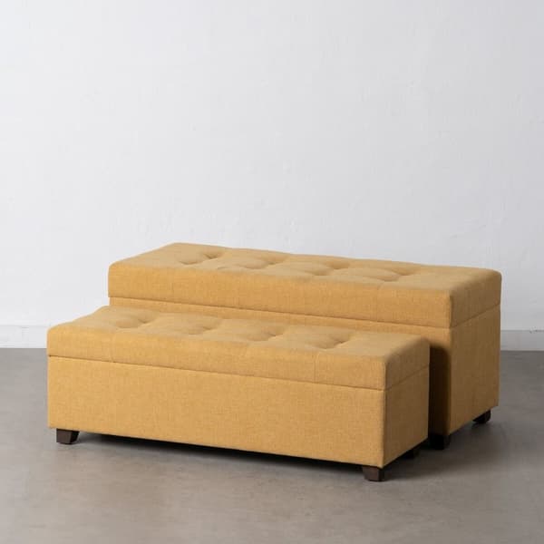 Arkku 102 x 41 x 43 cm Synteettinen kangas Puu