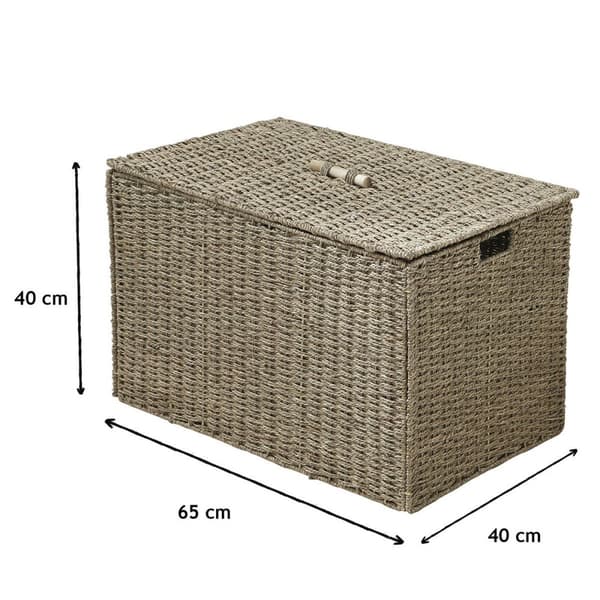 Coffre Pliable en Jonc de mer avec couvercle