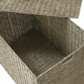 Miniatyrbild 6 av 7: Coffre Pliable en Jonc de mer avec couvercle