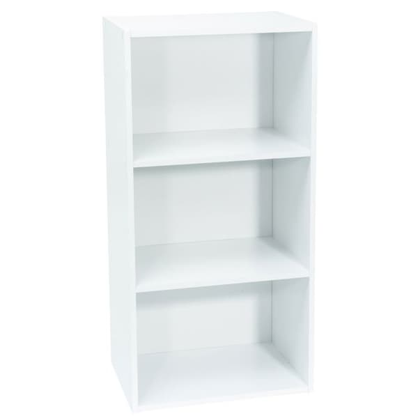 Vitt förvaringsmöbel WERKA PRO 3 hyllor (80 x 40 x 29 cm)