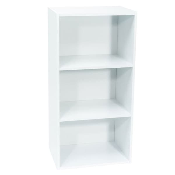 Vitt förvaringsmöbel WERKA PRO 3 hyllor (80 x 40 x 29 cm)