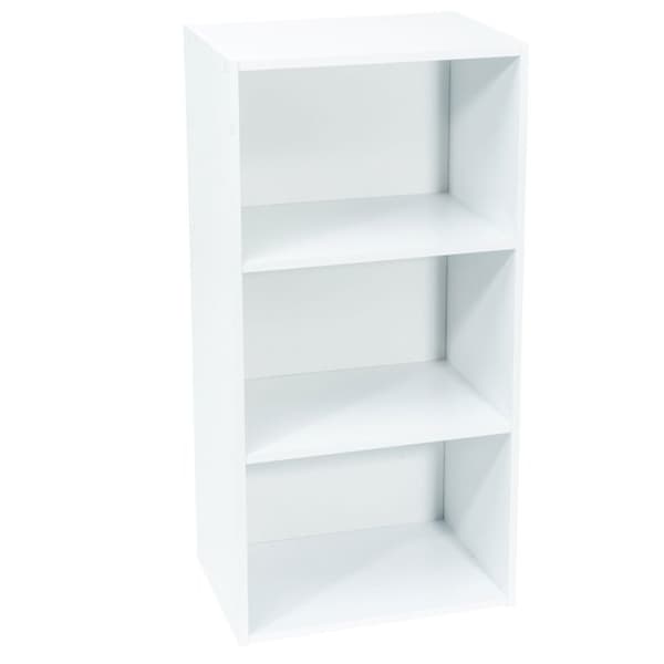 Vitt förvaringsmöbel WERKA PRO 3 hyllor (80 x 40 x 29 cm)