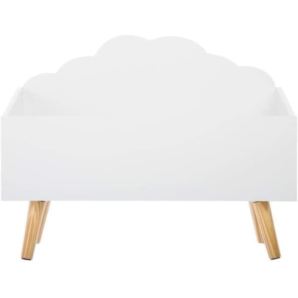Coffert för leksaker Förvaringsmöbel - Atmosphera - Molnform - Vit - Trä - 28 cm - 58 cm