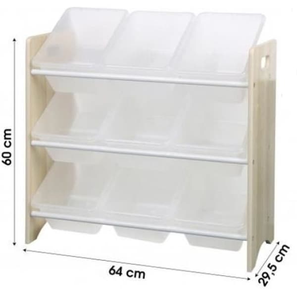 Förvaringsmöbel Barnspel, Lekleksaker Med 9 Fack H.60 x L.64 x P.29.5 cm
