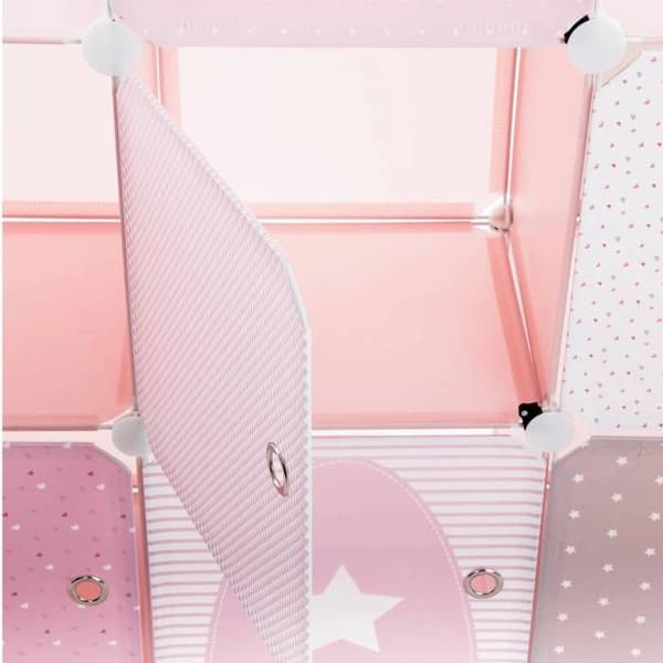 Förvaringsenhet - ATMOSFERA FÖR BARN - Rosa slott - Barn - Plast - Svart - 109cm x 94,5cm x 32cm
