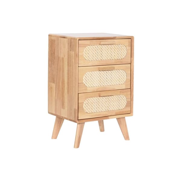 Kommode Home ESPRIT Natur Metal Gummitræ 40 x 30 x 63 cm