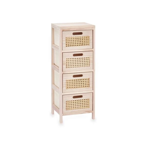 Lipasto Rattan Luonnollinen 27 x 73 x 25 cm 4 laatikkoa