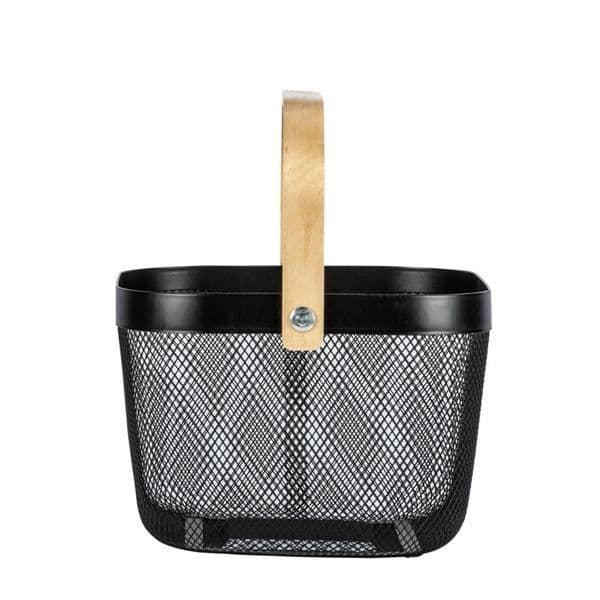 Förvaringskorg - Wenko - BAMBUSA - Metall - Svart - Modern design