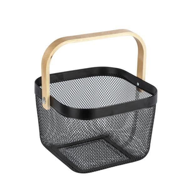 Förvaringskorg - Wenko - BAMBUSA - Metall - Svart - Modern design