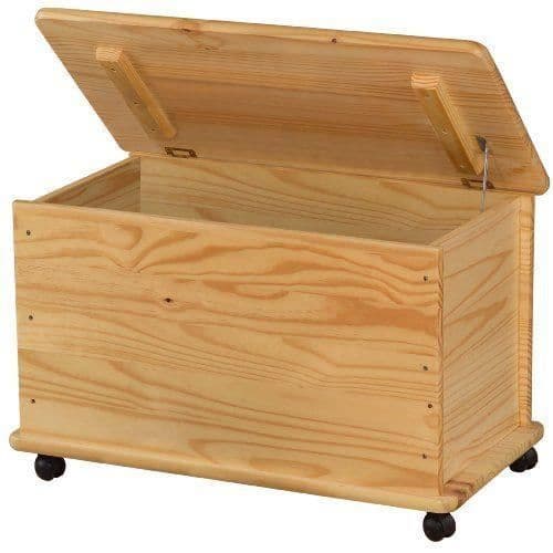 Zeller 13182 Pine Toy Box på hjul, 73 x 39,5 x 45 cm...