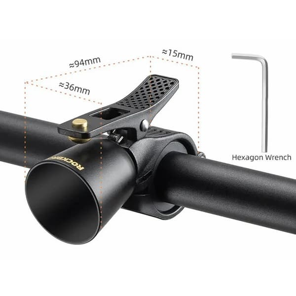 ROCKBROS Kopparlegering Bike Bell Ringklocka Cykelstyre - Svart