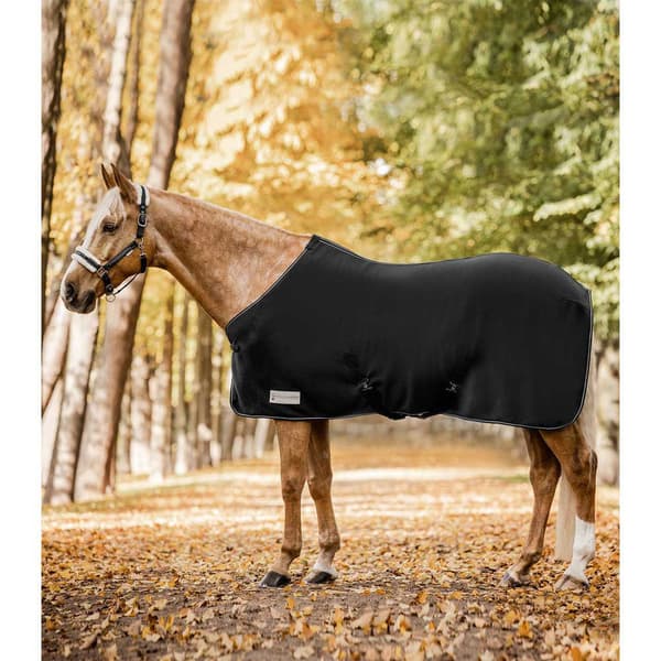 Waldhausen Tæppe Fleece Economic Cross Surcingles Sort 135 cm