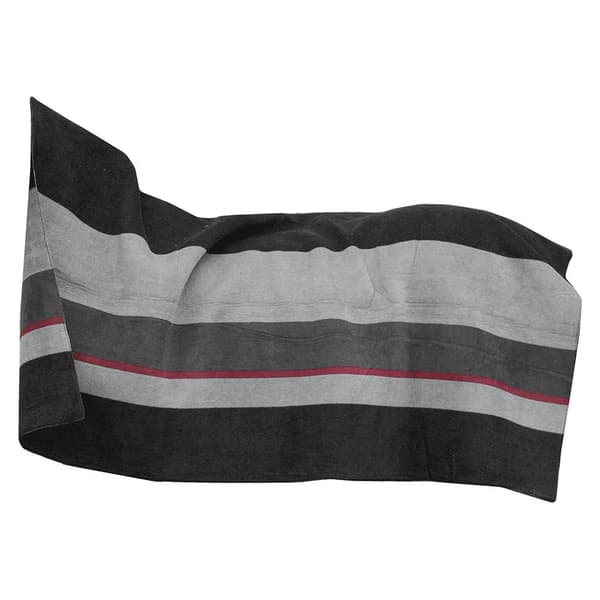 Kentucky Square Stripes Heavy Fleece Tæppe Grå 140 x 120 cm