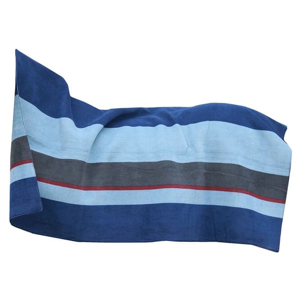 Kentucky Square Stripes Heavy Fleece Matta Blå 140 x 160 cm