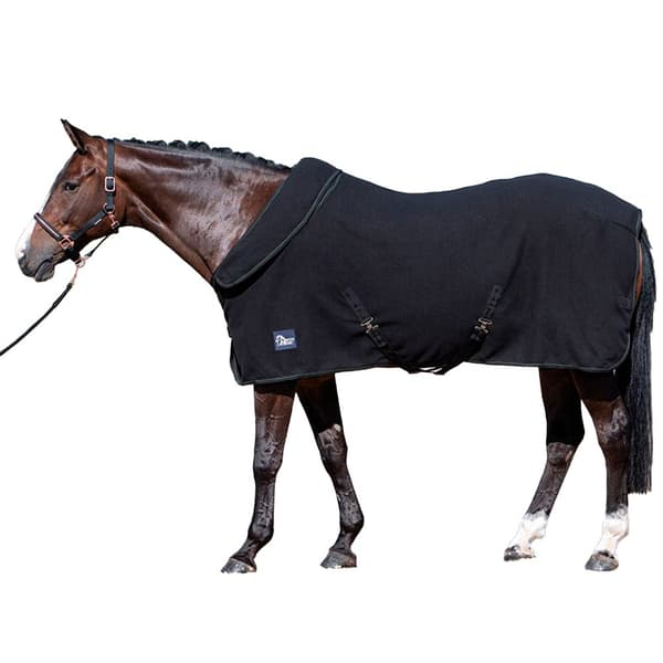 Harry´s Horse Fleecematta Med Rullbar Krage Svart 175 cm