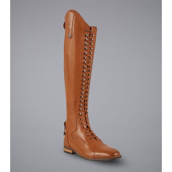 Premier Equine Maurizia Ladies Lace Front Tall Leather Riding Wide Ridestøvler  EU 38