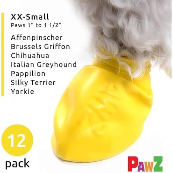 Hundstövlar - PAWZ - Yellow Dog - Naturgummi - Biologiskt nedbrytbart - Optimal komfort