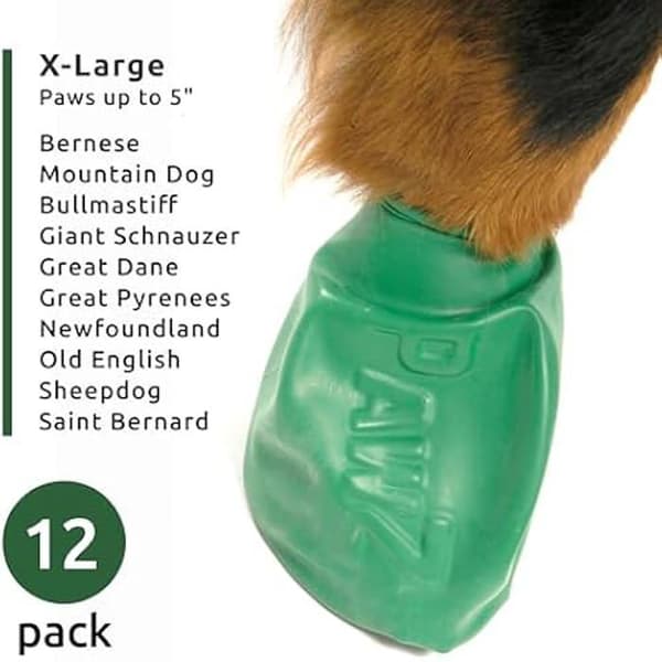 Hundstövlar - PAWZ - Grön - Naturgummi - Biologiskt nedbrytbar - Optimal komfort