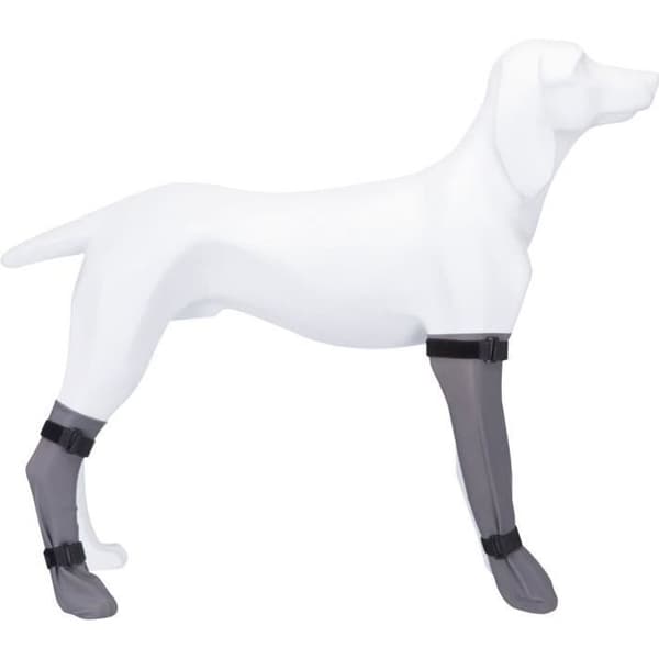 TRIXIE Skyddande silikonstrumpor - XL: 12 cm-45 cm - Grå - För hundar
