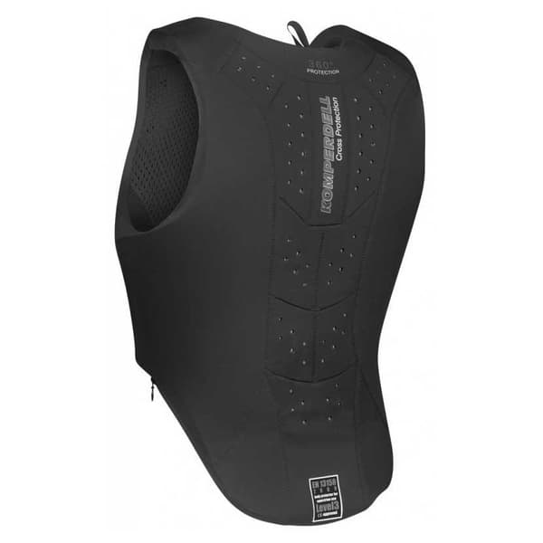 Komperdell Equestrian Turvaliivi Frontzip Slim Musta L