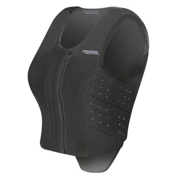 Komperdell Equestrian Turvaliivi Frontzip Slim Musta L
