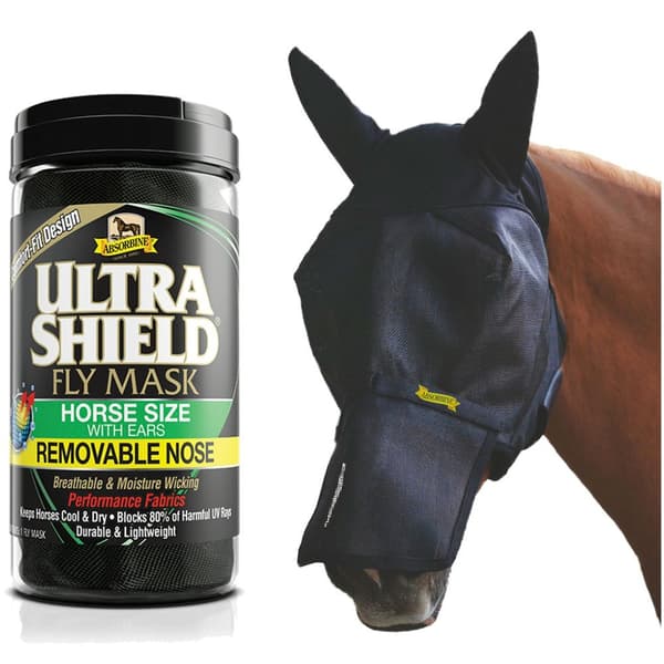 Absorbine Fly Mask Nenä-/kuulosuojaimilla Ultrashield Musta Full