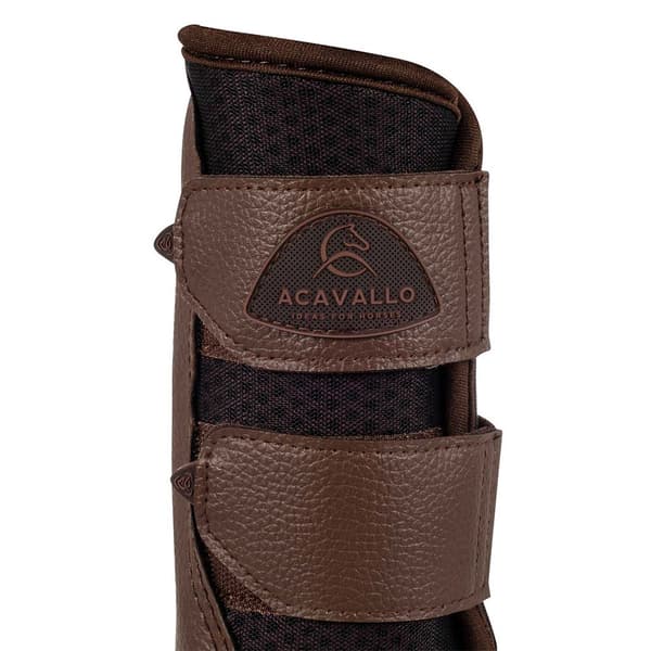 Acavallo Perforated Neoprene Double Velcro Senstövlar Brun XL