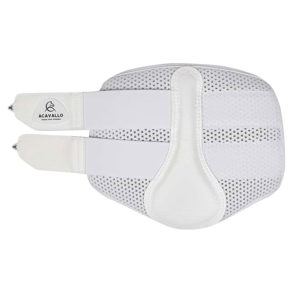 Acavallo Perforated Neoprene Double Velcro Jännekiinnikkeet Valkoinen XL