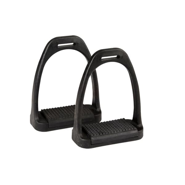 Korsteel Polymer stigbyglar med färgade slitbanor Black 4.75in