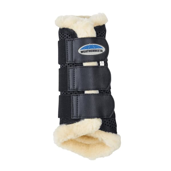 Weatherbeeta Pure Wool Lined Exercise Boots Black Warmblood