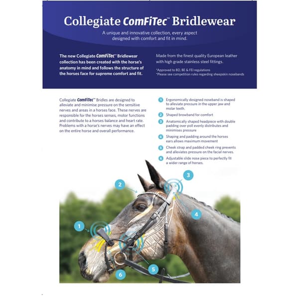Collegiate Comfitec Patent Læder Bridle