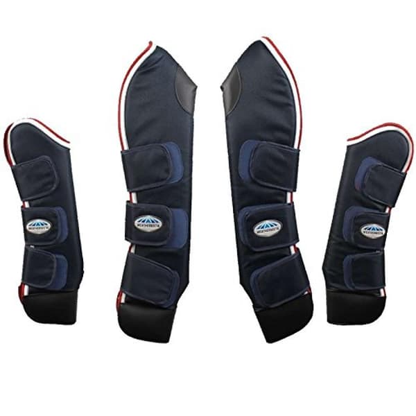 Weatherbeeta Deluxe Travel Boots Navy/Red/White Full